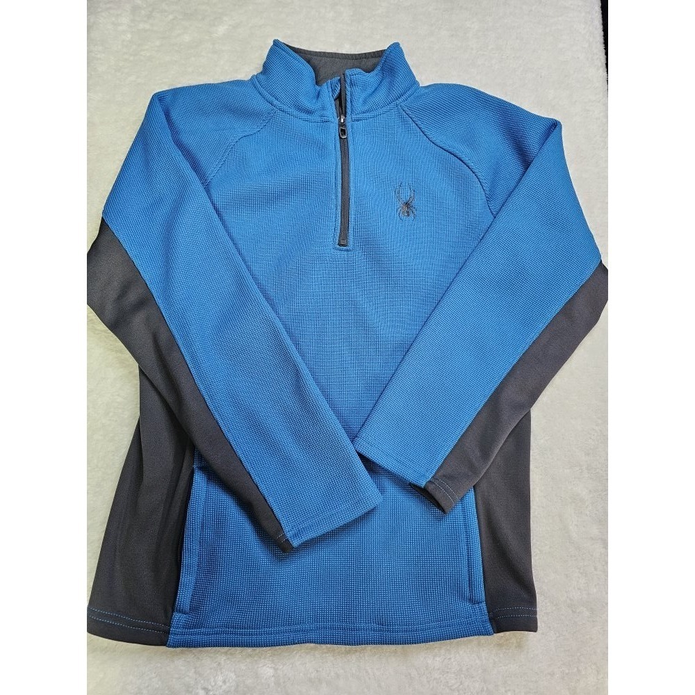 Spyder 1/4 Zip‎ Blue Pullover Mens XL